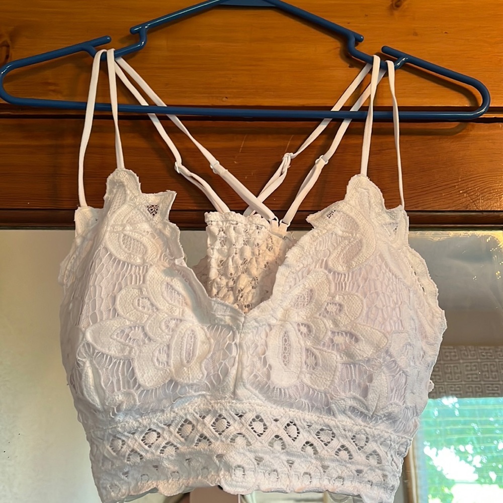 COPY - NWOT Pink lily Bralett white